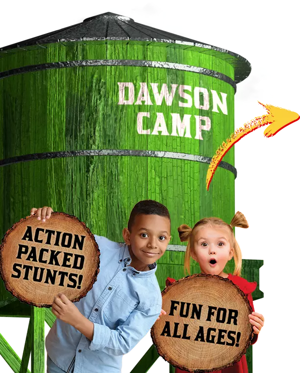 Dawson Camp with action-packed stunts
