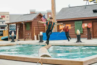 Lumberjack Feud Boom Run event