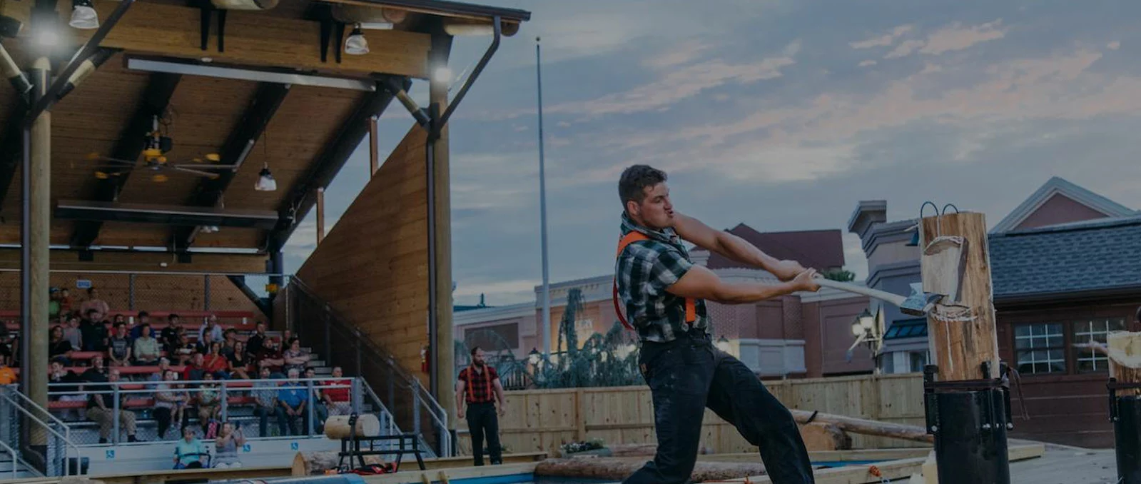 Lumberjack on the log roll