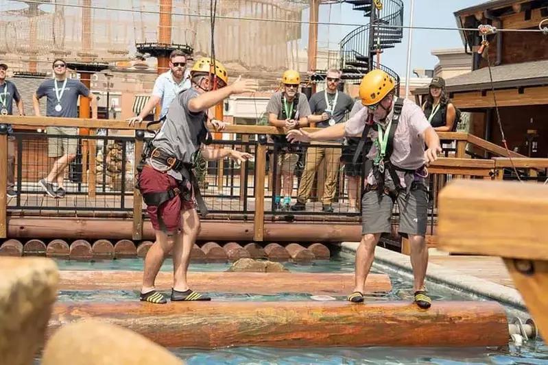 two people in the Adventure Park