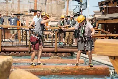 two people in the Adventure Park