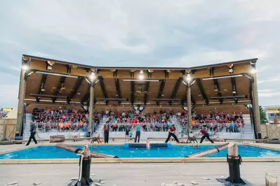 grandstand at lumberjack feud