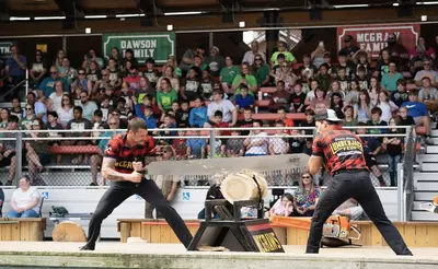 lumberjacks and a double saw