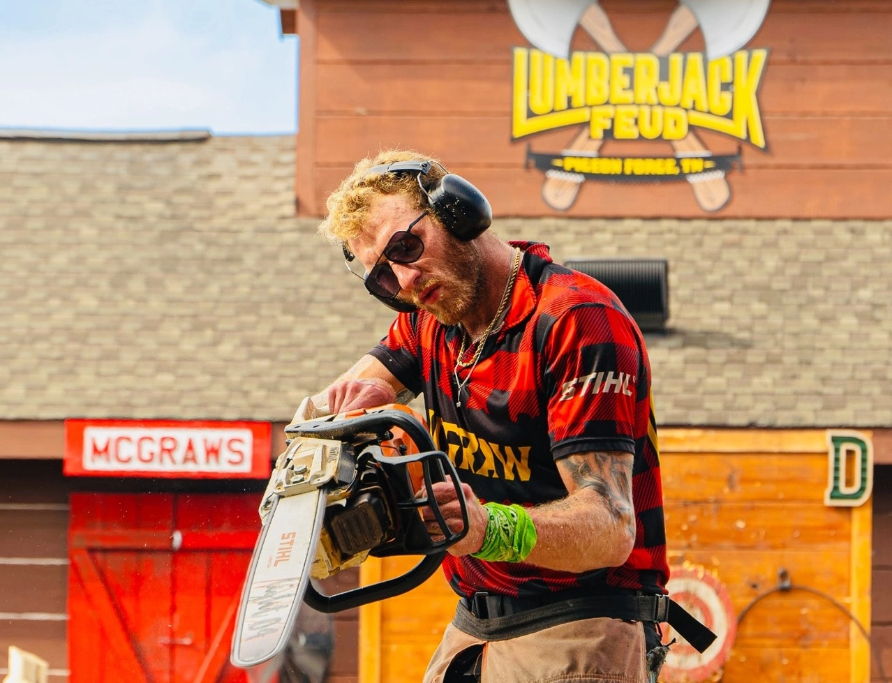 lumberjack with chainsaw